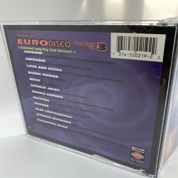Disco Nights, Vol. 3: The Best of EuroDisco by Various Artists (CD, 1994) - Picture 2 of 5